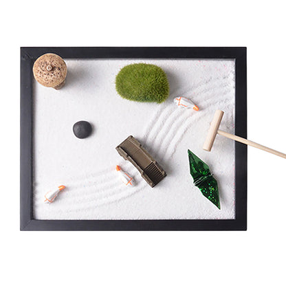 Zen Garden - Tabletop Rock Garden Sandbox Tools Kits