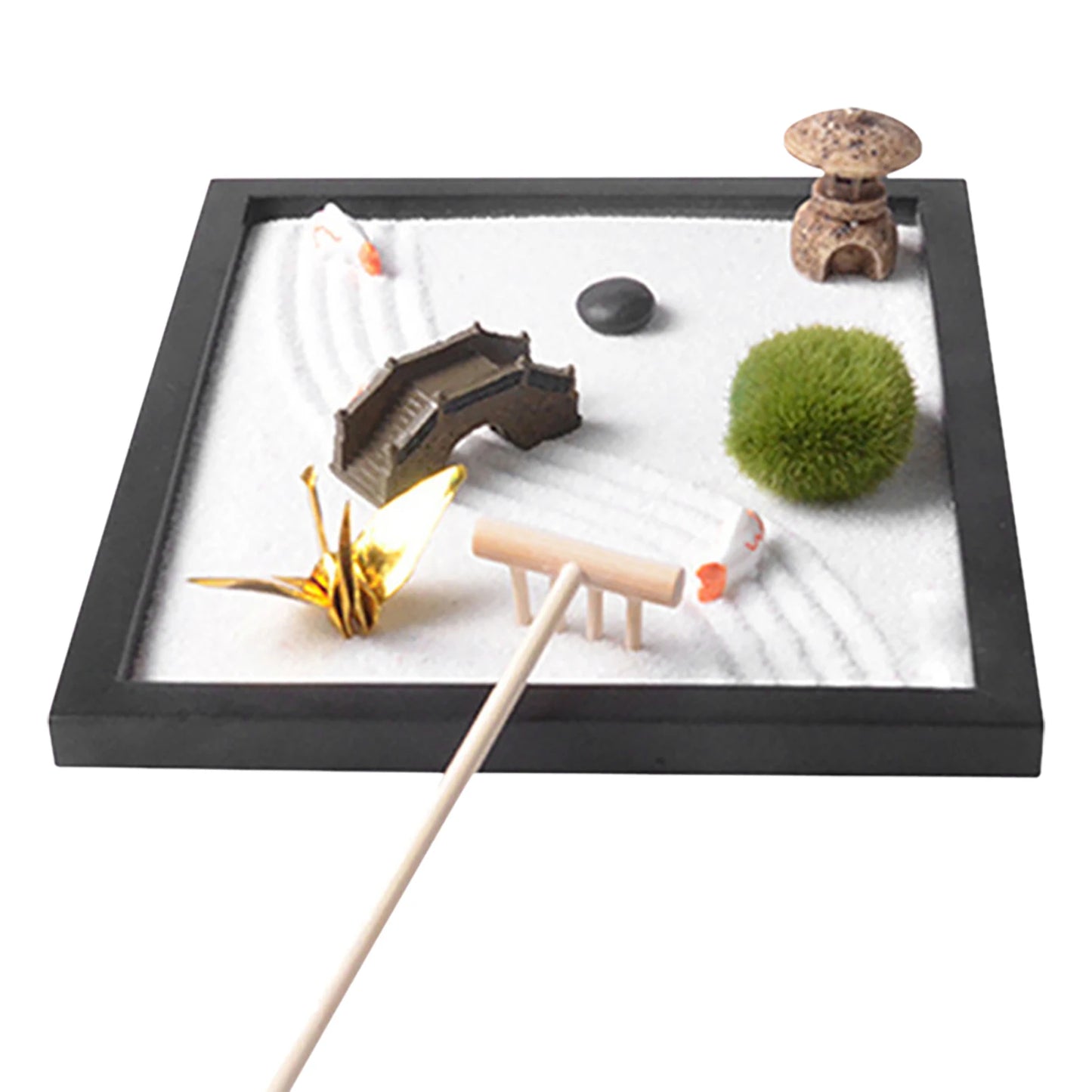 Zen Garden - Tabletop Rock Garden Sandbox Tools Kits