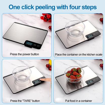 15Kg 1g Digital Kitchen Scale Stainless Steel Weighing Food scale