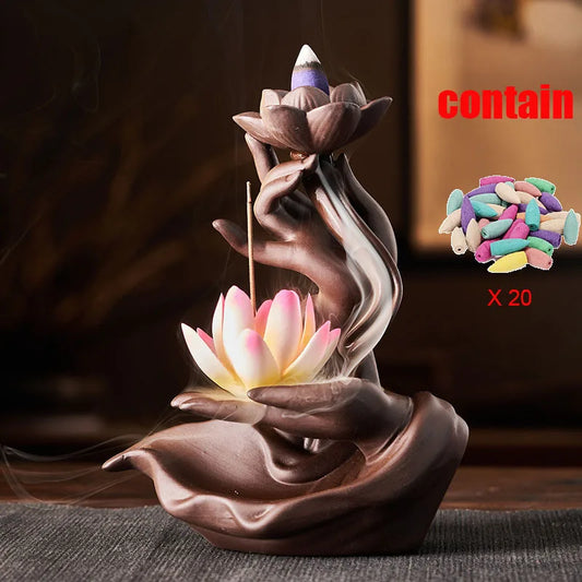 Aromatherapy, Lotus cone incense stove