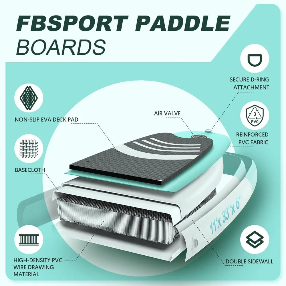 11' Premium Stand Up Paddle Board, Accessories & Carry Bag