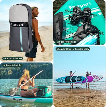 11' Premium Stand Up Paddle Board, Accessories & Carry Bag